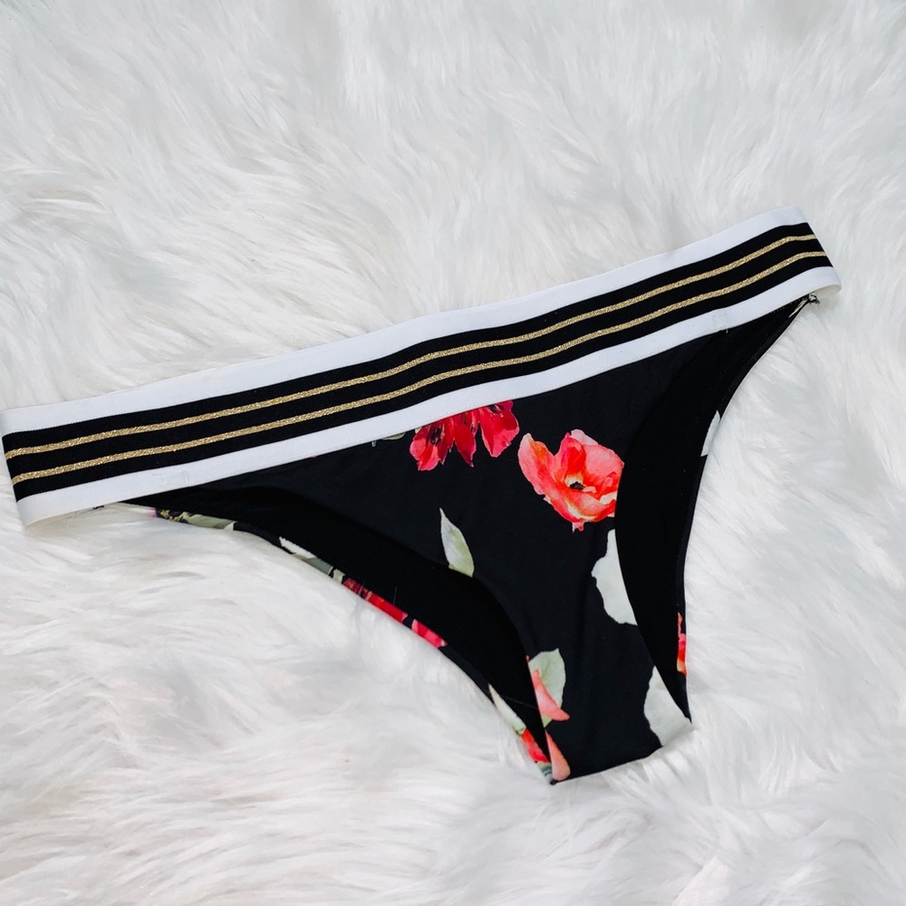 H&M Black and Floral bikini bottom